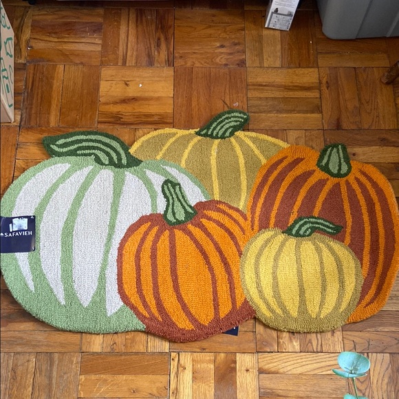 New Safavieh Area Rug Fall Pumpkins Orange Gold Green 2 X 3 Home Designer Mat - Picture 1 of 4